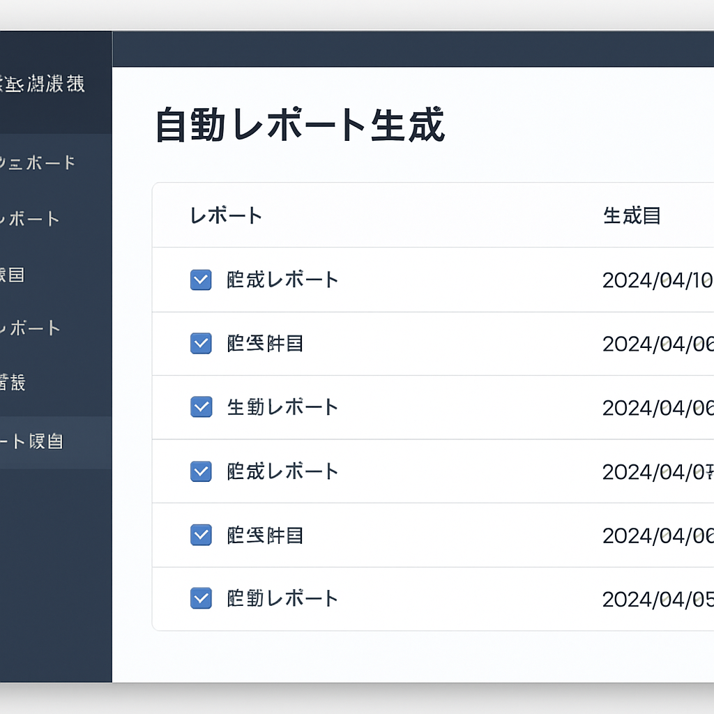 運輸監査に必要な33種類の帳票を自動生成する管理画面